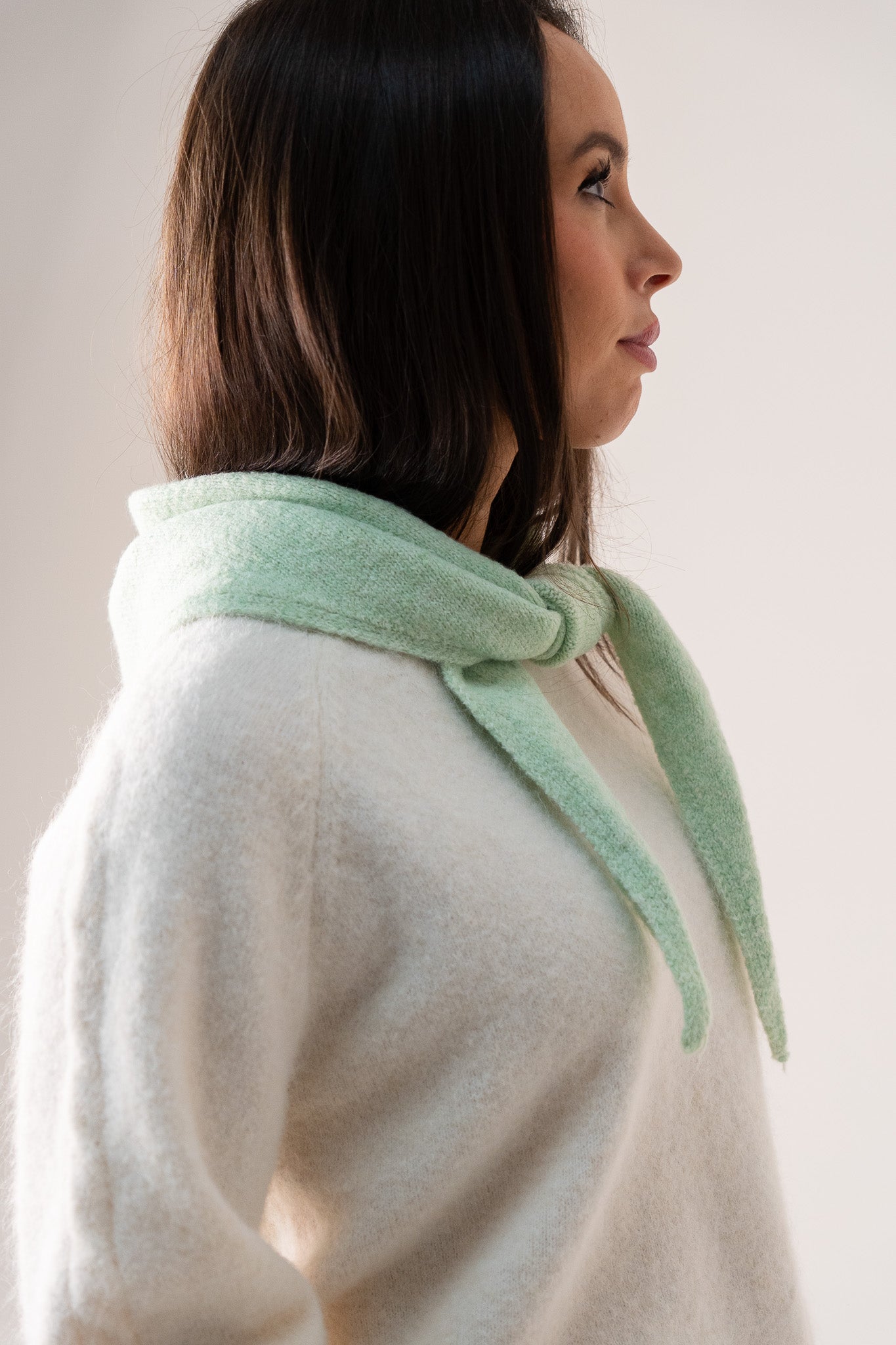 Ally Knit Neck Scarf In Mint