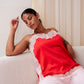 Love Laura Contrast Lace Trim Cami In Red
