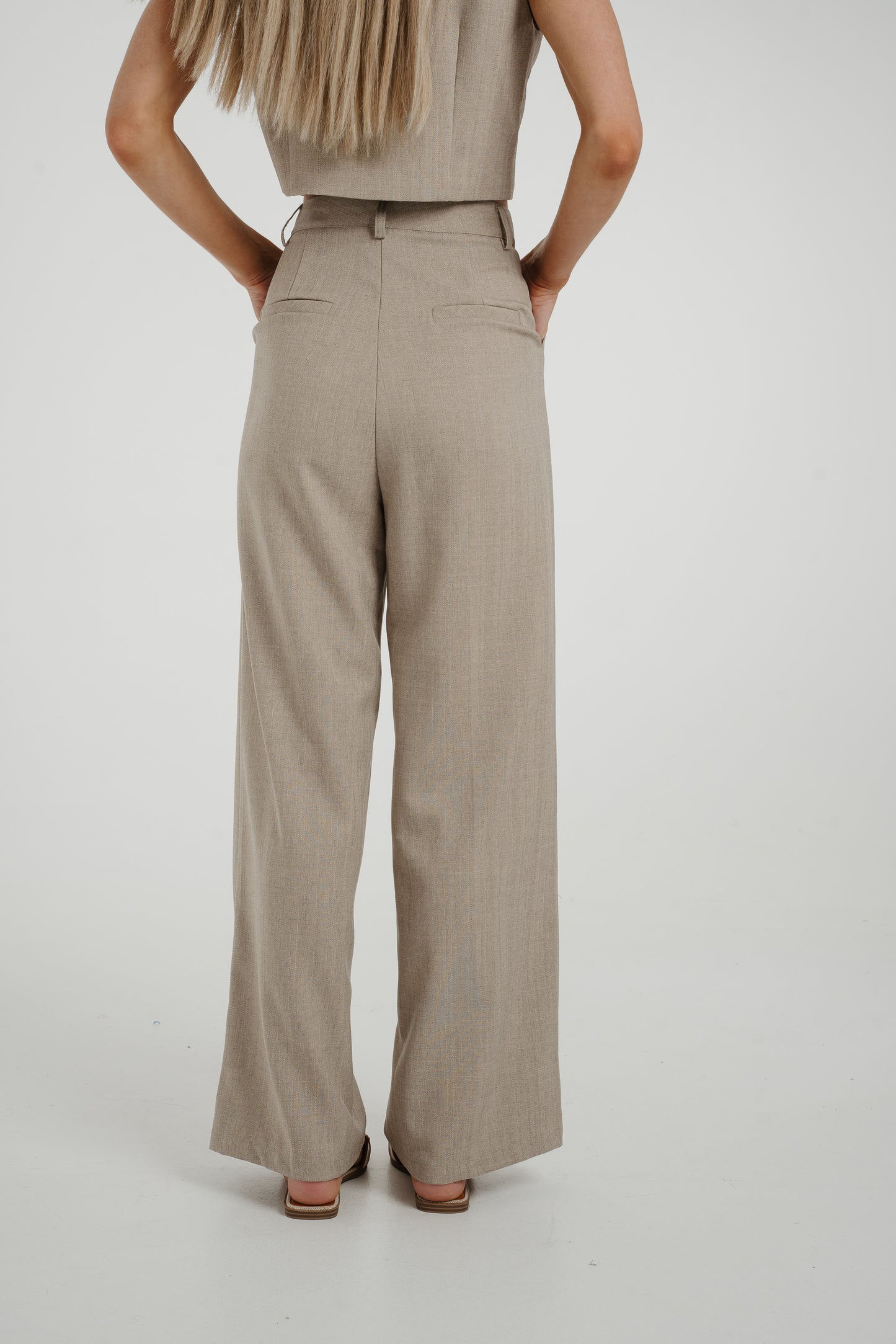 Maria High Waist Trousers In Taupe