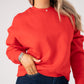 Love Laura Round Neck Sweatshirt In Red