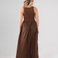 Maddie Sleeveless Dress In Chocolate