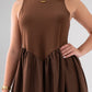 Maddie Sleeveless Dress In Chocolate