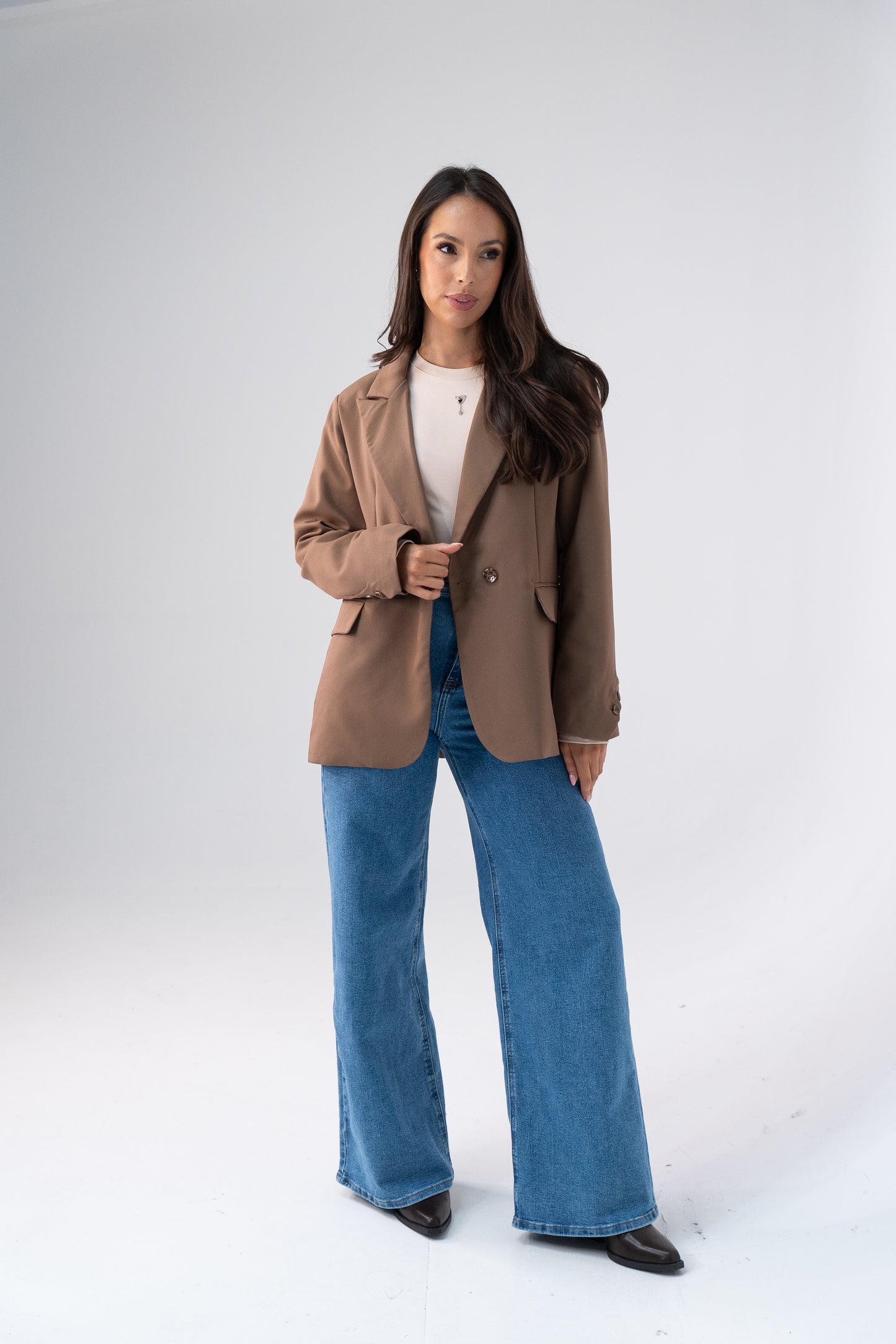 Love Laura Blazer In Chocolate