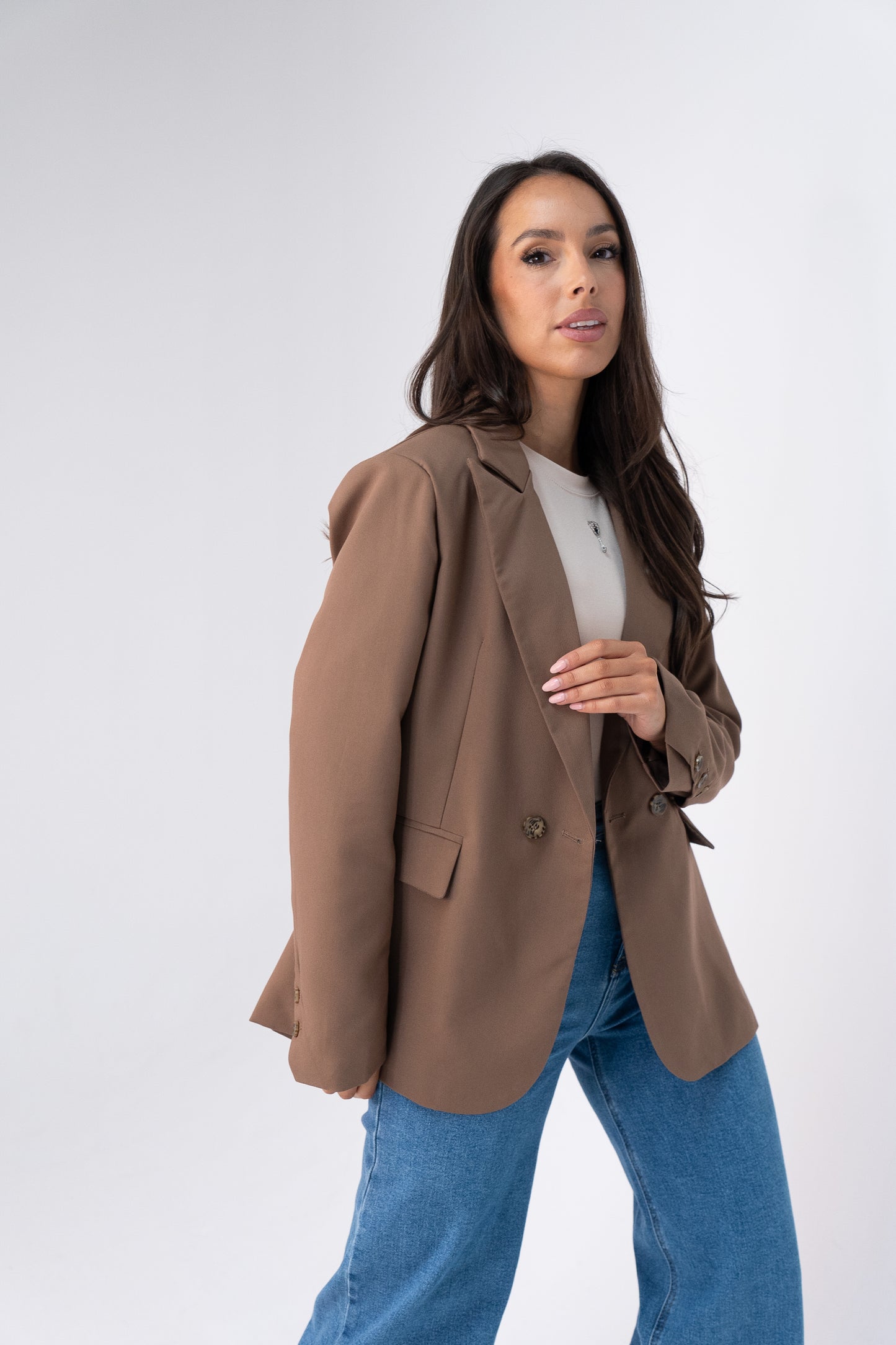 Love Laura Blazer In Chocolate