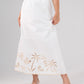 Holly Embroidered Palm Skirt In White