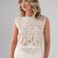 Holly Embroidered Palm Top In Neutral