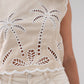 Holly Embroidered Palm Top In Neutral