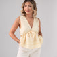 Taylor Drawstring Waist Top In Yellow