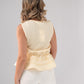 Taylor Drawstring Waist Top In Yellow