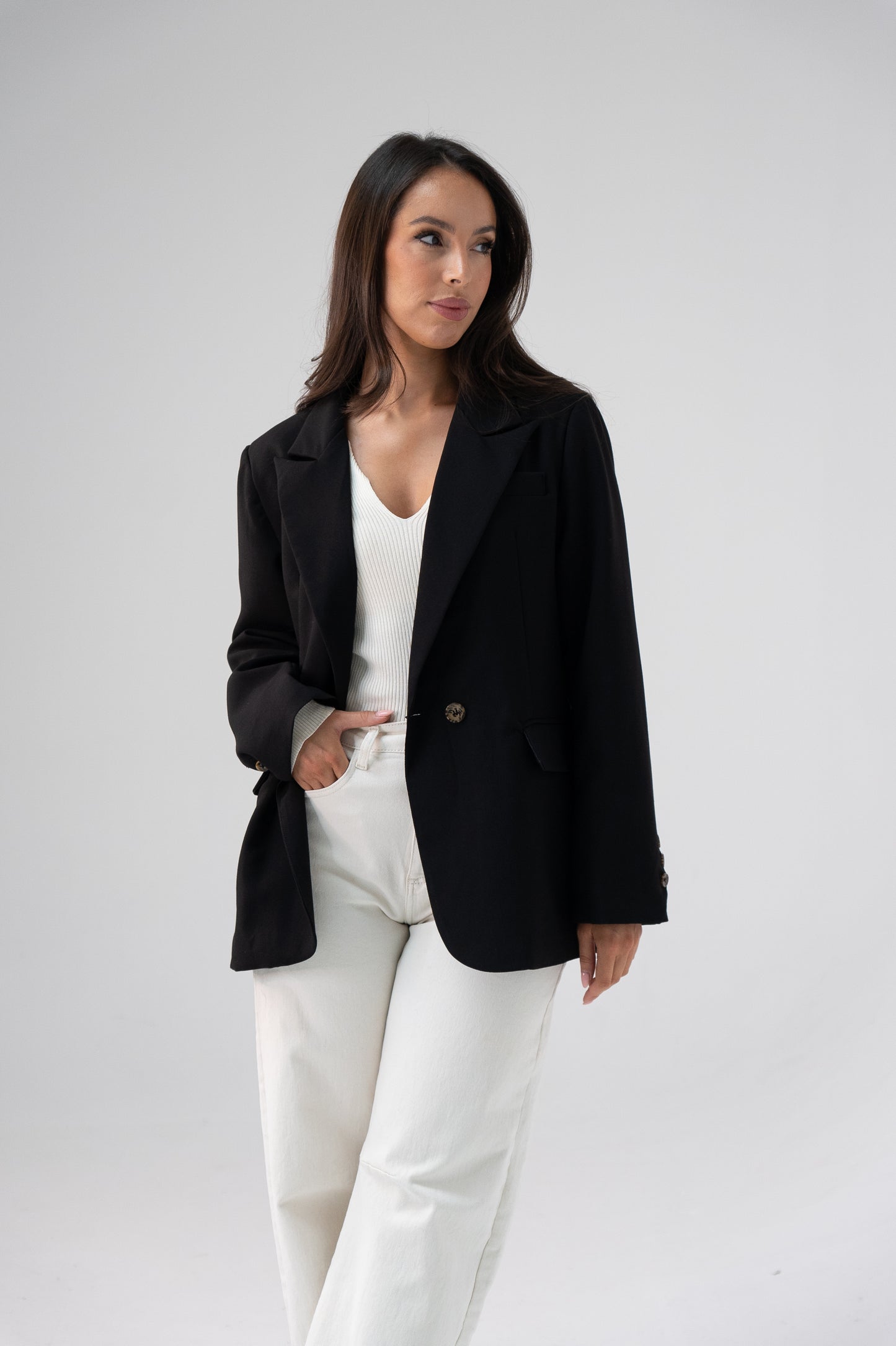 Love Laura Blazer In Black