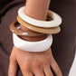 Polly Resin Bangle Stack In Tan Mix
