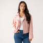 Love Laura Faux Suede Jacket In Soft Pink