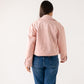 Love Laura Faux Suede Jacket In Soft Pink