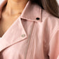 Love Laura Faux Suede Jacket In Soft Pink