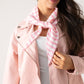 Polly Stripe Knit Neck Scarf In Pink