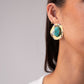 Polly Stone Centre Earrings In Turquoise