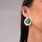 Polly Stone Centre Earrings In Turquoise