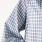 Ally Bow Collar Check Shirt In Blue