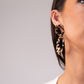 Polly Circle Earrings In Leopard Print