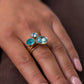 Polly Trilogy Gem Ring In Turquoise