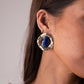Polly Stone Centre Earrings In Blue
