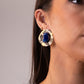 Polly Stone Centre Earrings In Blue