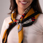 Polly Geometric Print Scarf In Yellow Mix