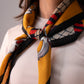 Polly Geometric Print Scarf In Yellow Mix