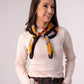 Polly Geometric Print Scarf In Yellow Mix