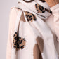 Polly Contrast Heart Scarf In Neutral