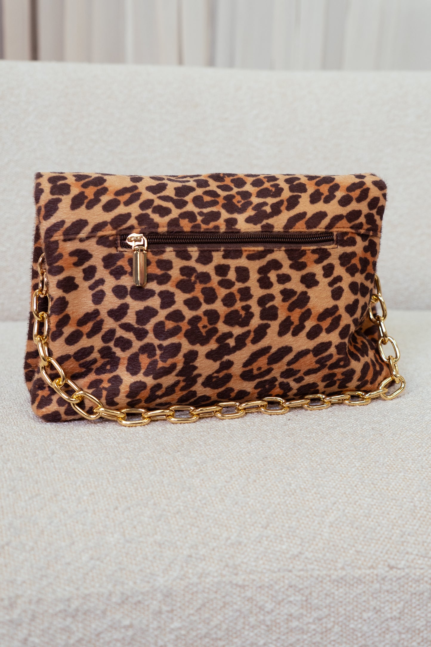 Love Laura Chain Detail Bag In Leopard Print