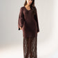 Love Laura Contrast Knit Dress In Chocolate