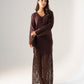 Love Laura Contrast Knit Dress In Chocolate