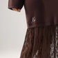 Love Laura Contrast Knit Dress In Chocolate