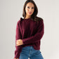 Kendra Bow Shoulder Jumper In Burgundy