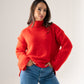Kendra Polo Neck Jumper In Red