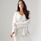 Ella V-Neck Jumper In Cream