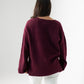 Ella V-Neck Jumper In Bordeaux