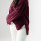 Ella V-Neck Jumper In Bordeaux