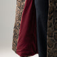 Love Laura Burgundy Lined Coat In Leopard