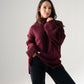 Kendra Polo Neck Jumper In Burgundy