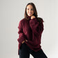 Kendra Polo Neck Jumper In Burgundy