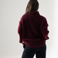 Kendra Polo Neck Jumper In Burgundy