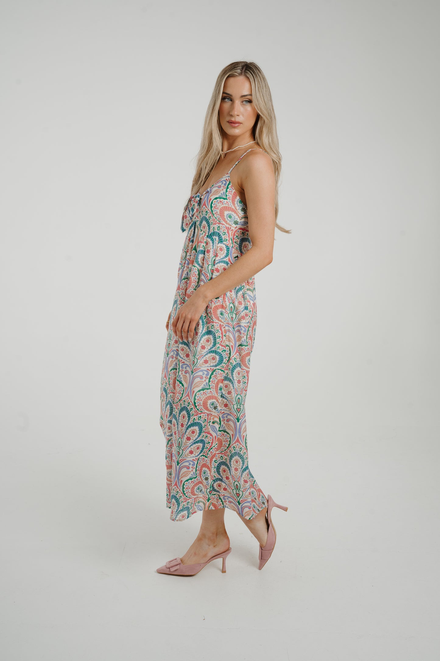 Millie Printed Dress In Pink Mix