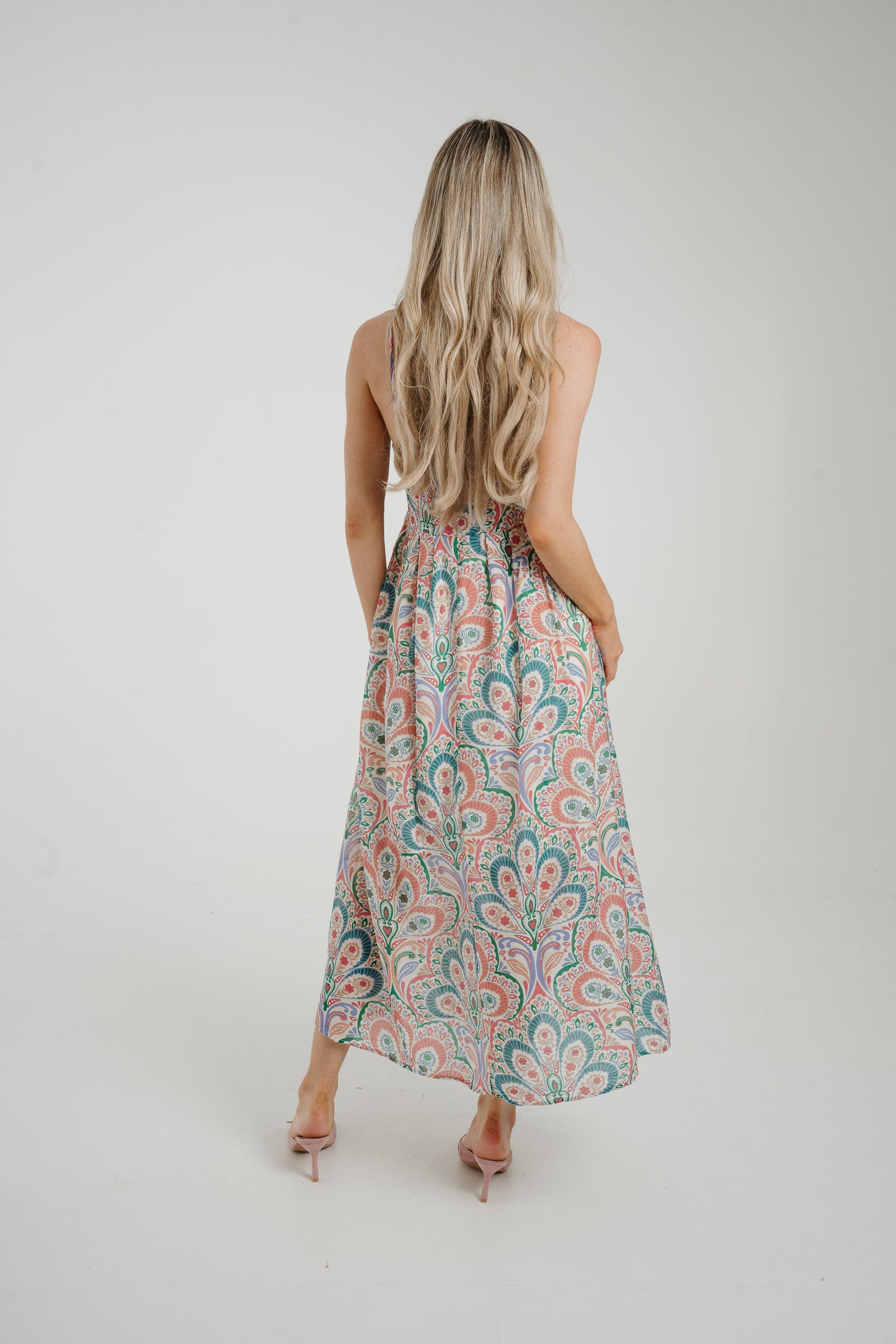 Millie Printed Dress In Pink Mix