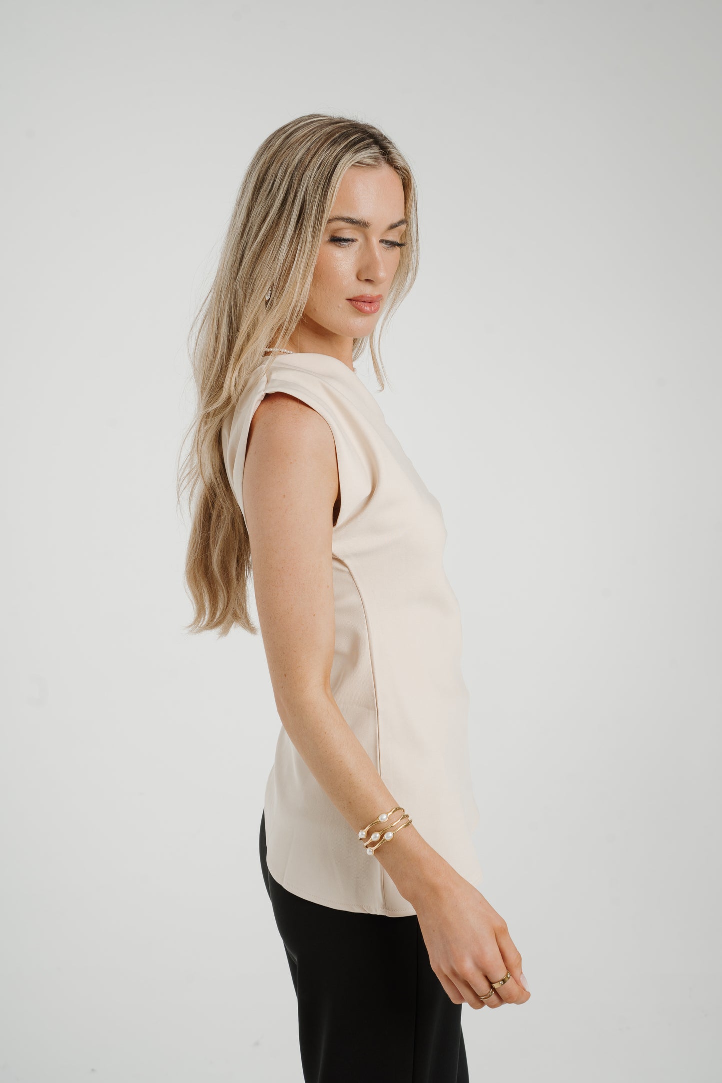 Holly One Shoulder Top In Cream