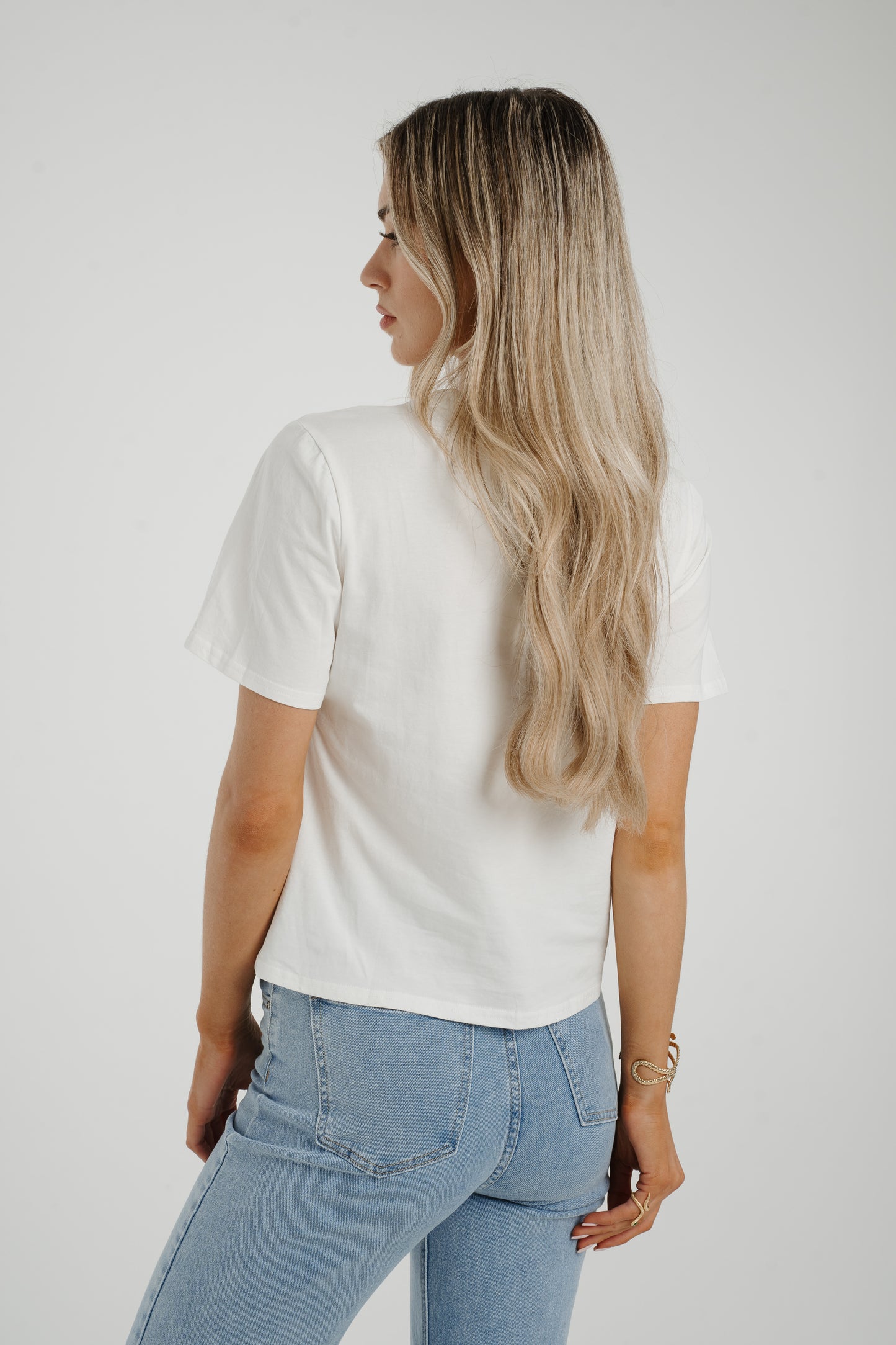 Holly Embroidered T-Shirt In White