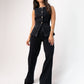 Love Laura Wide Leg Jeans In Black Wash