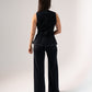 Love Laura Wide Leg Jeans In Black Wash