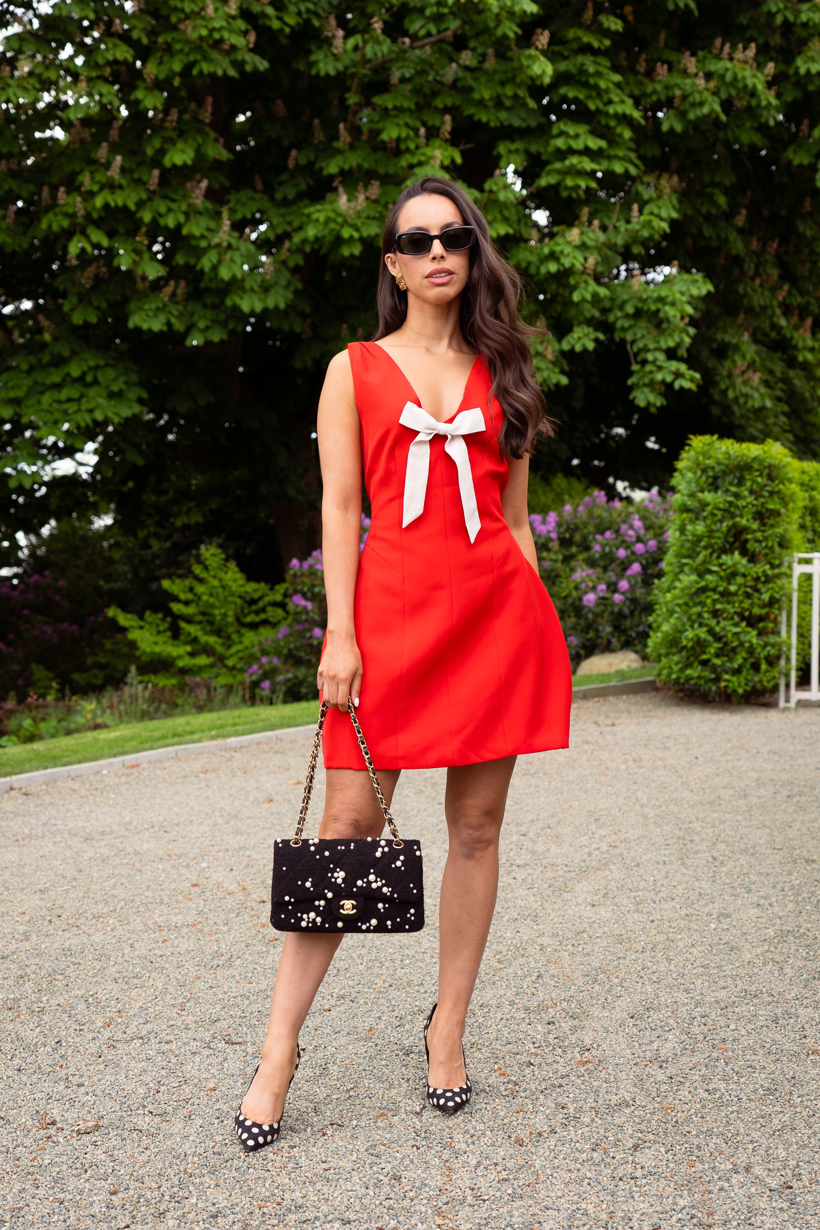 Love Laura Forever Bow Mini Dress In Red – The Walk in Wardrobe